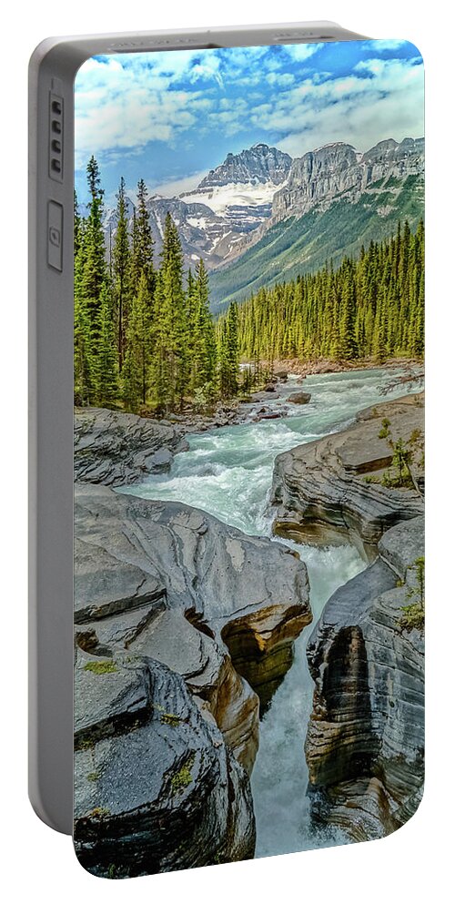Alberta Portable Battery Charger featuring the photograph Mistaya Canyon P/D by Joe Kopp