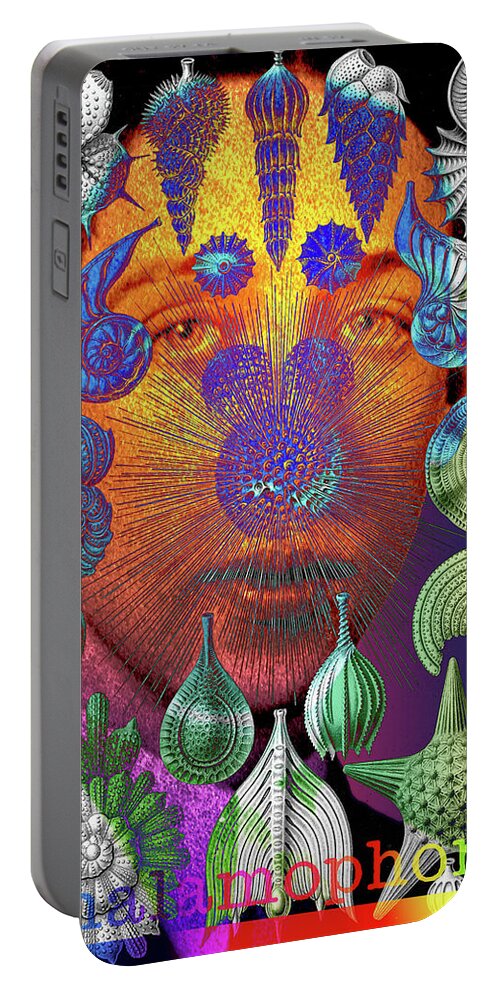 Digital Collage Portable Battery Charger featuring the digital art Mister Thalamophora by Eric Edelman