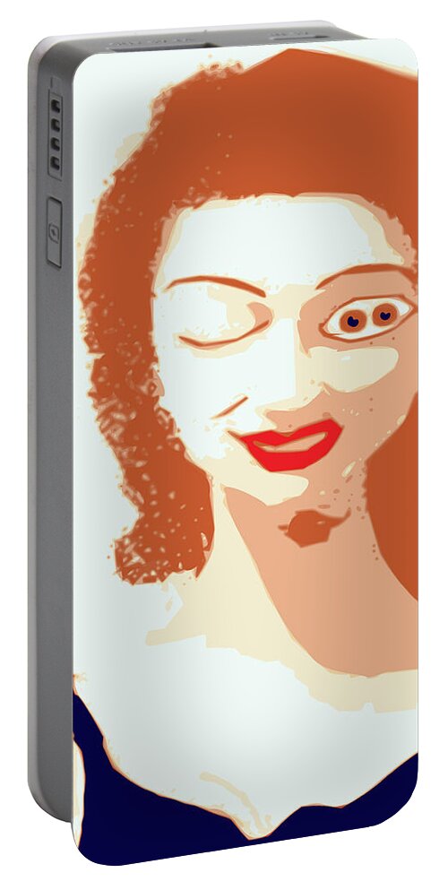 Calm Portable Battery Charger featuring the digital art Mistress of duality by Keshava Shukla