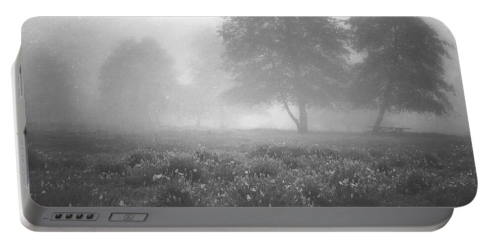 Mist Portable Battery Charger featuring the digital art Misty Field by Kevyn Bashore