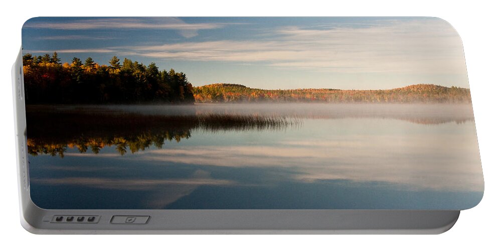Mist Portable Battery Charger featuring the photograph Misty Morning by Brent L Ander
