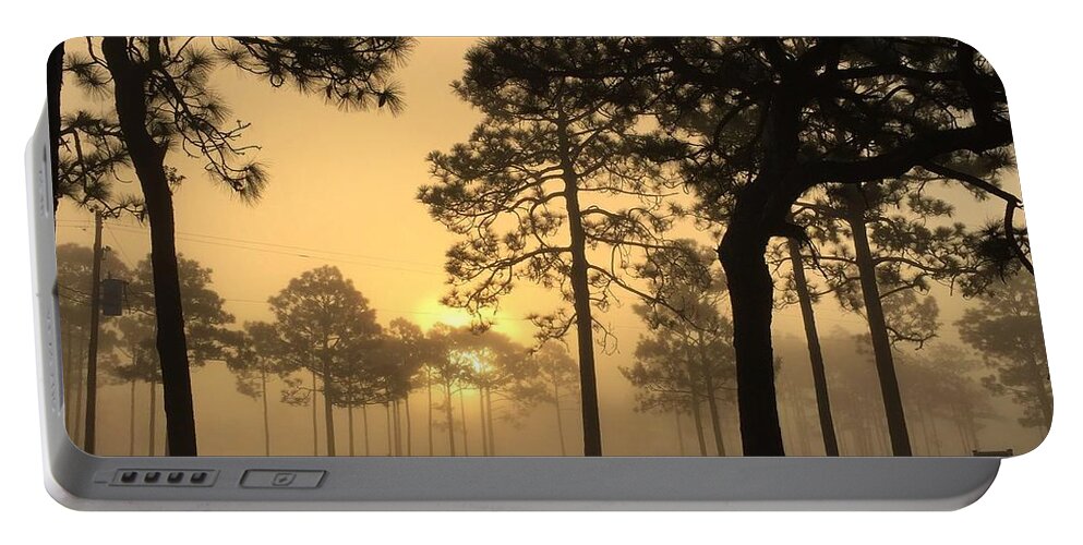  Portable Battery Charger featuring the photograph Misty Morning by Elizabeth Harllee
