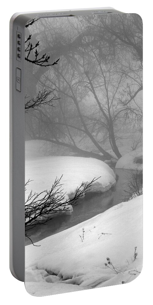 Landscape Portable Battery Charger featuring the photograph Misty Morning by Julie Lueders 