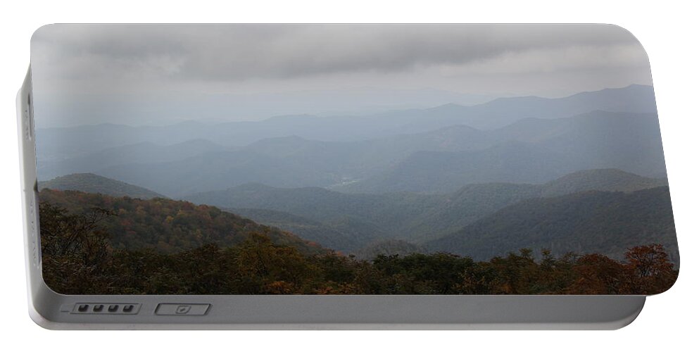 Misty Mountains Portable Battery Charger featuring the photograph Misty Mountains More by Allen Nice-Webb