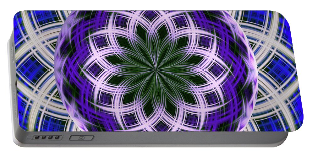 Abstract Portable Battery Charger featuring the photograph Mix Up by Judy Wolinsky
