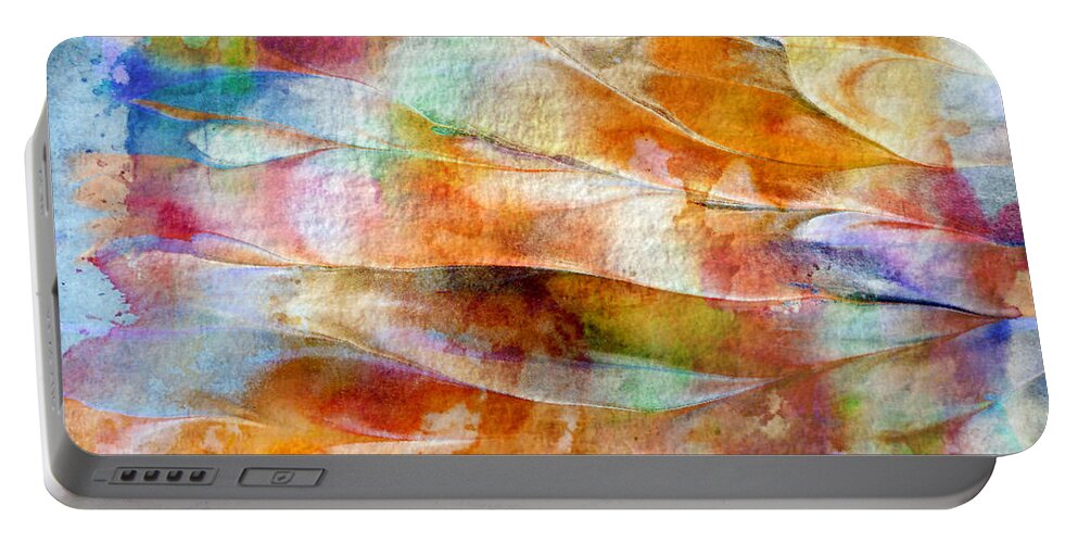 Abstract Portable Battery Charger featuring the painting Mixed Media Abstract B31015 by Mas Art Studio