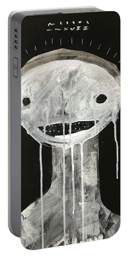  Abstract Portable Battery Charger featuring the painting MMXVII Demons No 2 by Mark M Mellon