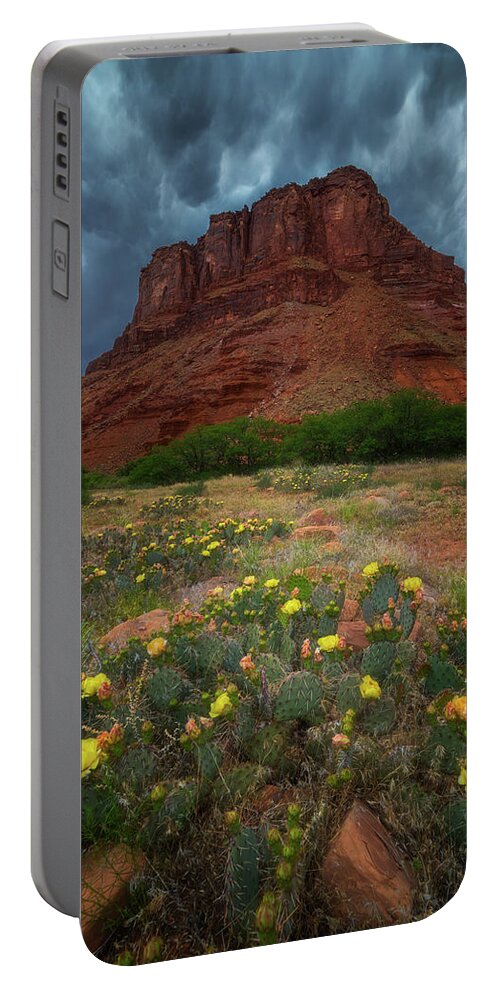 Moab Portable Battery Charger featuring the photograph Moab Summer Storm by Darren White