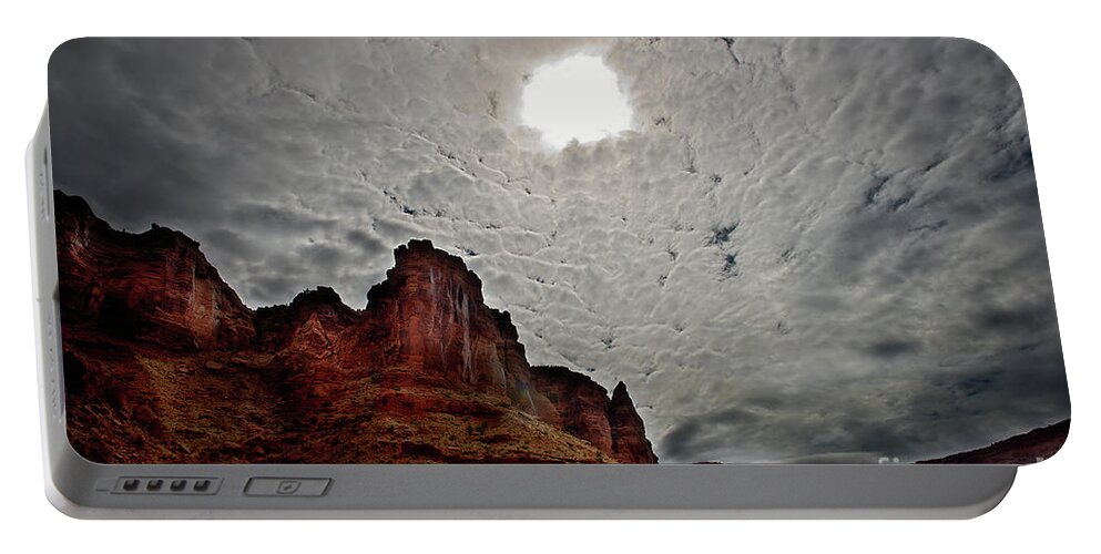 Sun Portable Battery Charger featuring the photograph Moab Sun by David Arment
