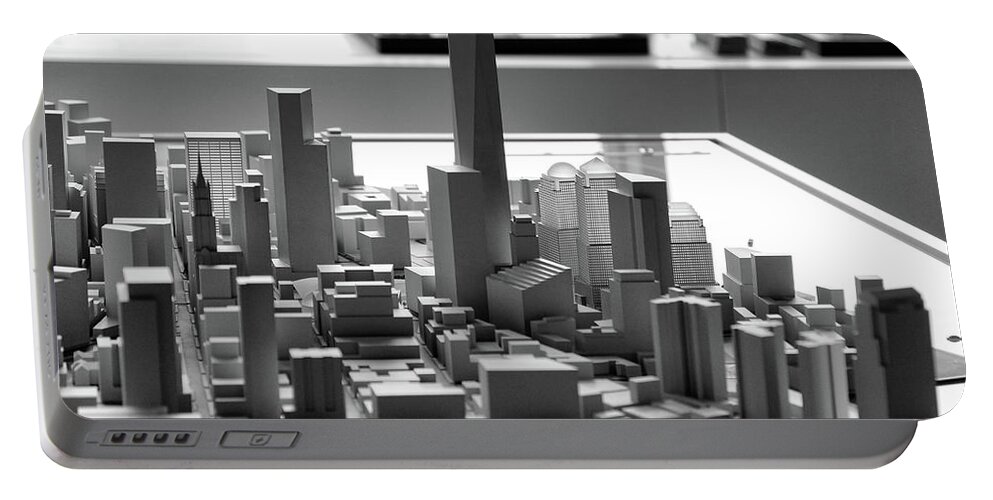New York Portable Battery Charger featuring the photograph Model Architecture NYC by Chuck Kuhn