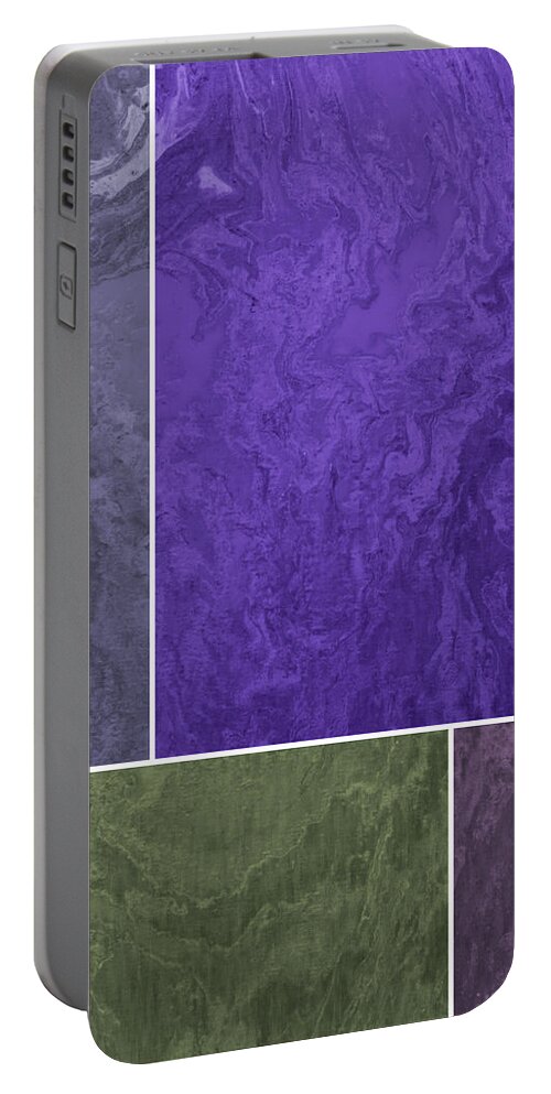 Modern Portable Battery Charger featuring the mixed media Modern Contemporary 25 by Ken Figurski