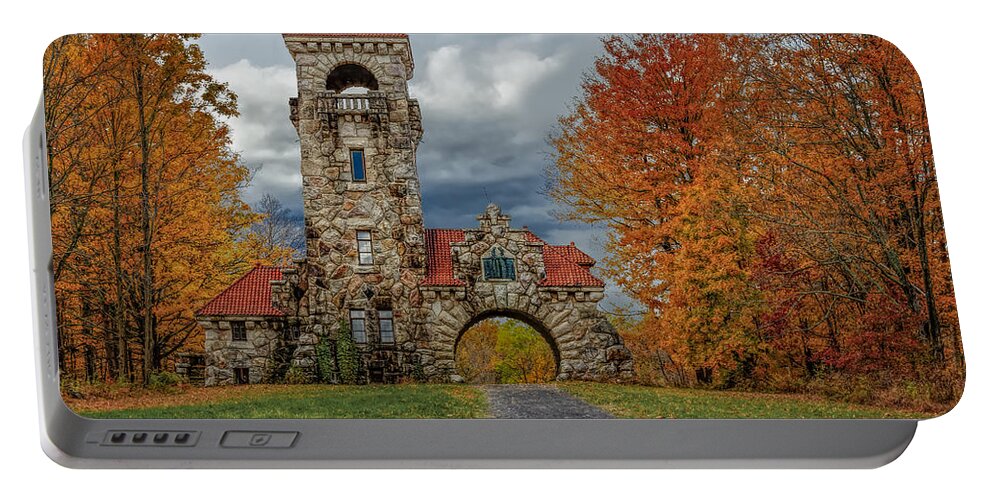 Mohonk Portable Battery Charger featuring the photograph Mohonk Preserve Gatehouse by Susan Candelario