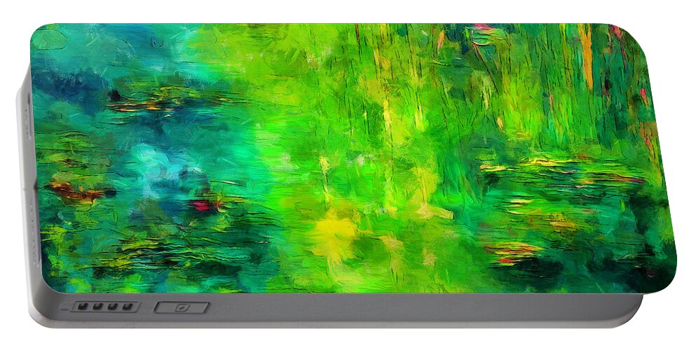 Monet Portable Battery Charger featuring the photograph Mollie's Magic Pond by Claire Bull