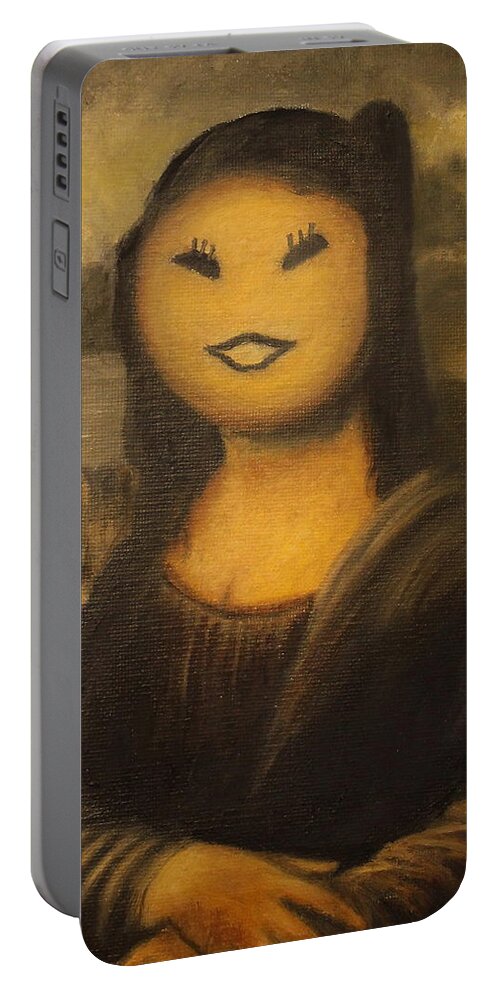 Fisher Price Portable Battery Charger featuring the painting Mona Price by Daniel W Green