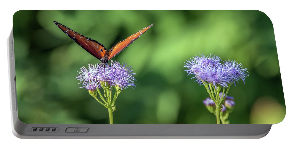 Monarch Portable Battery Charger featuring the photograph Monarch Butterfly 7478-101017-1cr by Tam Ryan