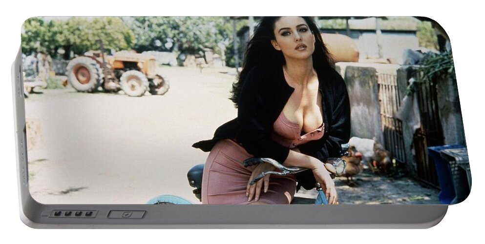 Monica Bellucci Portable Battery Charger featuring the photograph Monica Bellucci by Jackie Russo
