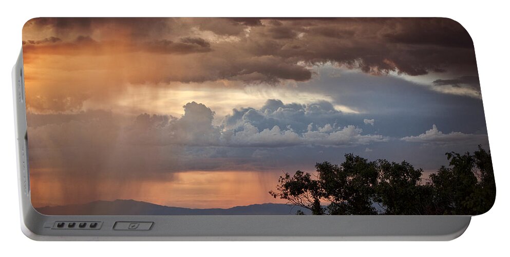 Sunset Portable Battery Charger featuring the photograph Monsoon Rains by Diana Powell