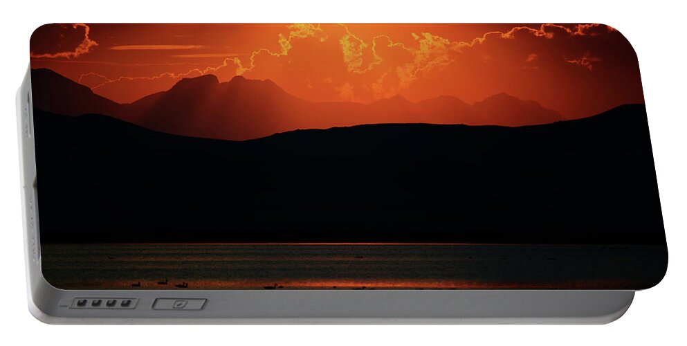 Sunset Portable Battery Charger featuring the photograph Montana Sunsets- Teton County by Whispering Peaks Photography