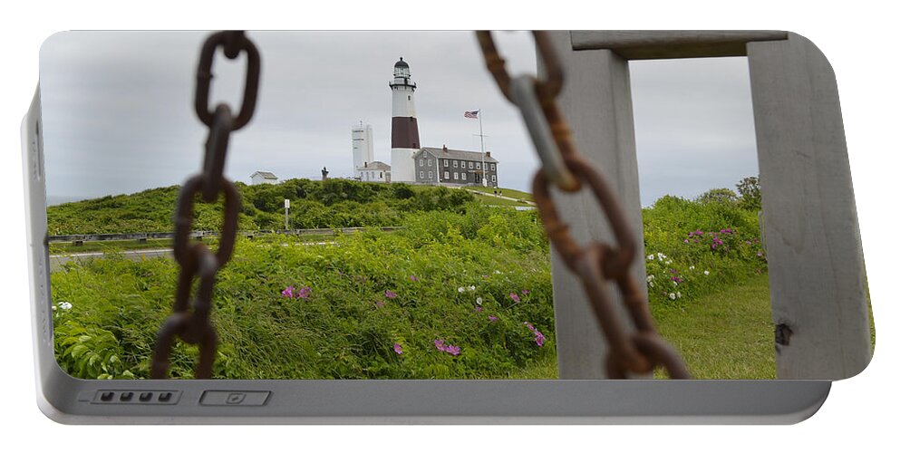 Montauk Portable Battery Charger featuring the photograph Montauk Lighthouse by Erik Burg