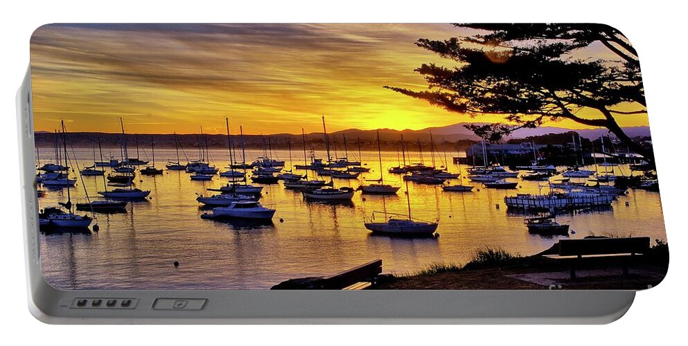Monterey Portable Battery Charger featuring the photograph Monterey Bay Sunrise by Alex Morales
