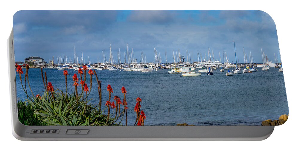 Monterey Portable Battery Charger featuring the photograph Monterey Breakwater by Derek Dean
