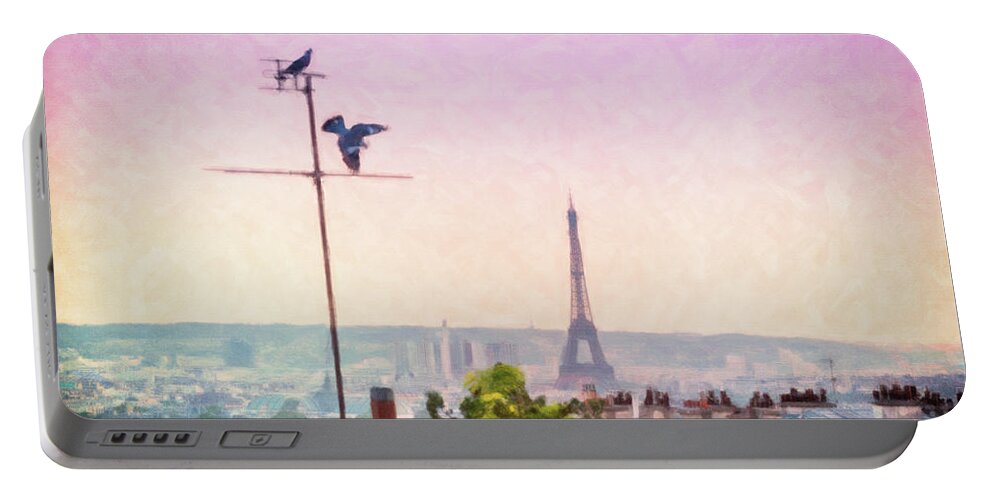 Montmartre Portable Battery Charger featuring the photograph Montmartre Views by Melanie Alexandra Price