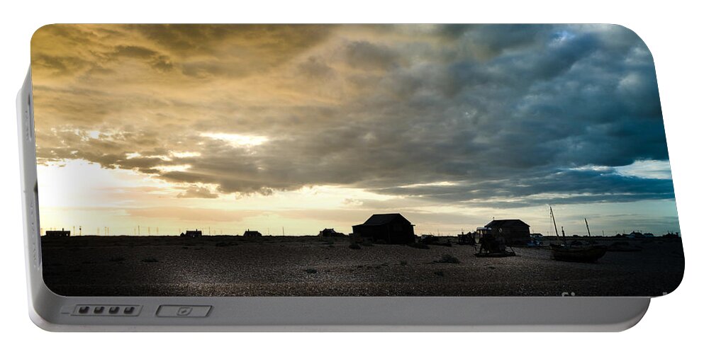Beach Portable Battery Charger featuring the photograph Moody Sky, Dungeness Beach by Perry Rodriguez