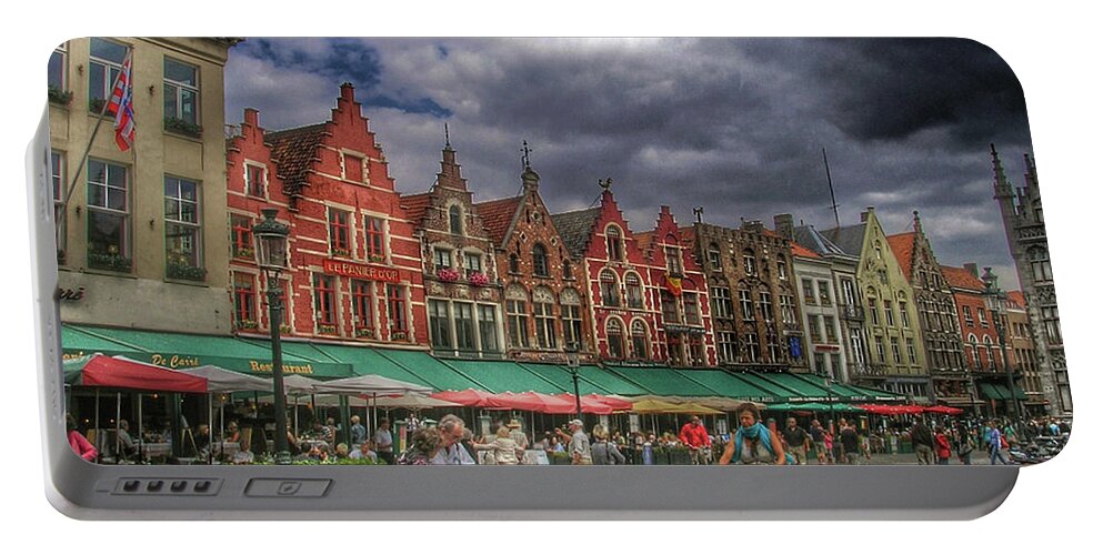 Connie Handscomb Portable Battery Charger featuring the photograph Moody Weekend In Brugge by Connie Handscomb