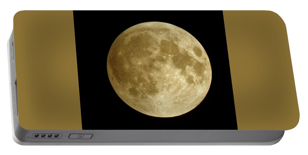 Moon Portable Battery Charger featuring the photograph Moon during eclipse by Peter Ponzio