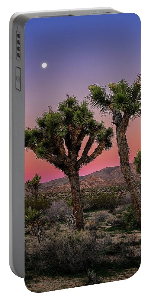 Af Zoom 24-70mm F/2.8g Portable Battery Charger featuring the photograph Moon Over Joshua Tree by John Hight