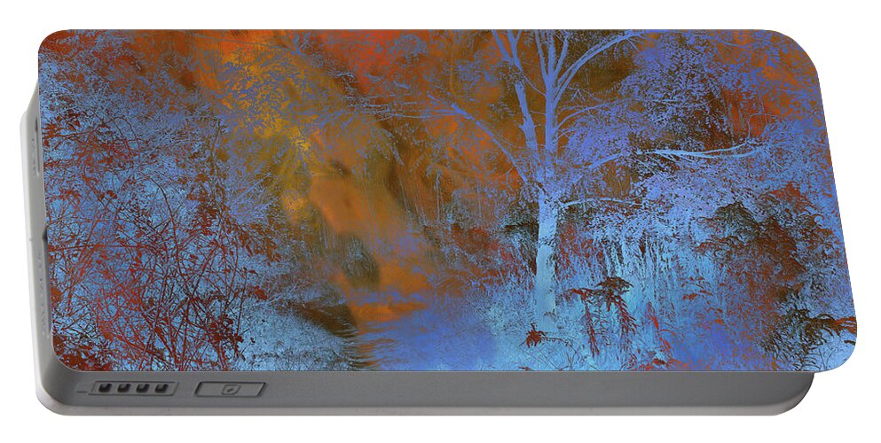 Jenny Rainbow Fine Art Photography Portable Battery Charger featuring the photograph Moonlight Forest by Jenny Rainbow