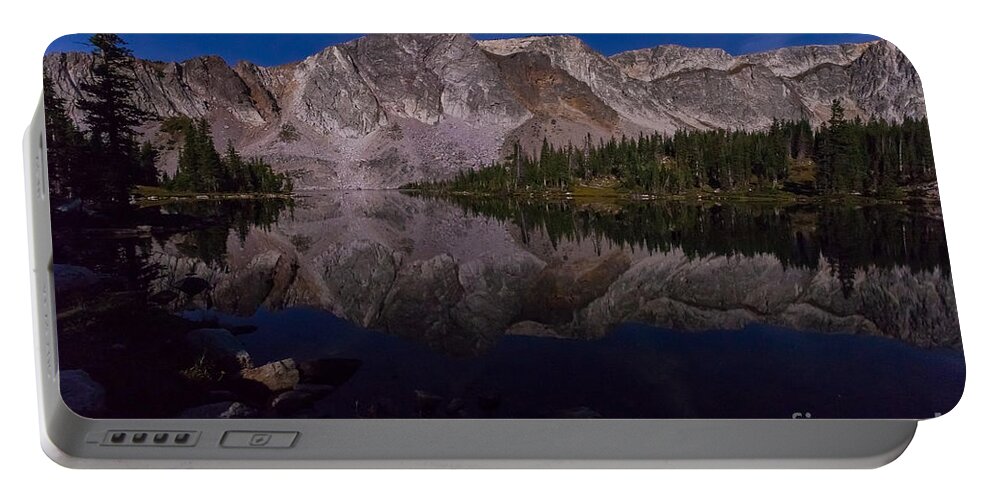 Landscape Portable Battery Charger featuring the photograph Moonlit Reflections by Steven Reed
