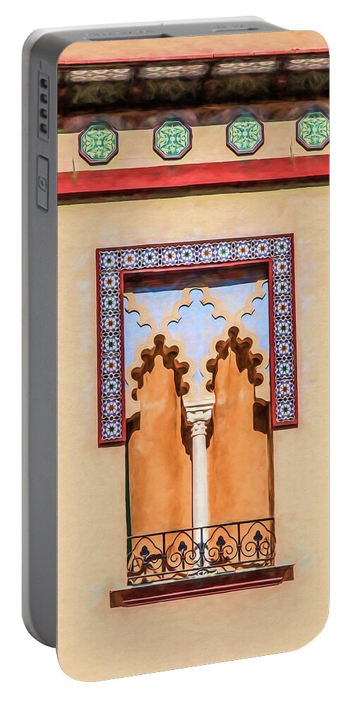 Arabic Portable Battery Charger featuring the photograph Moorish Window by David Letts