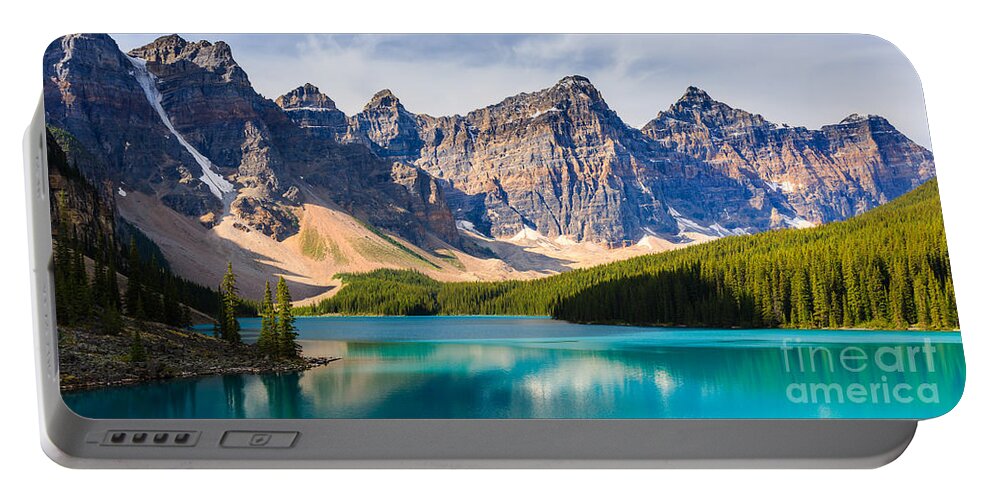 Canada Portable Battery Charger featuring the photograph Moraine Lake, Canada #1 by Henk Meijer Photography