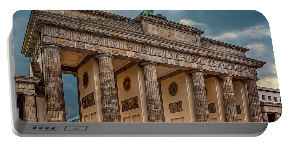 Endre Portable Battery Charger featuring the photograph Morning At The Brandenburg Gate by Endre Balogh