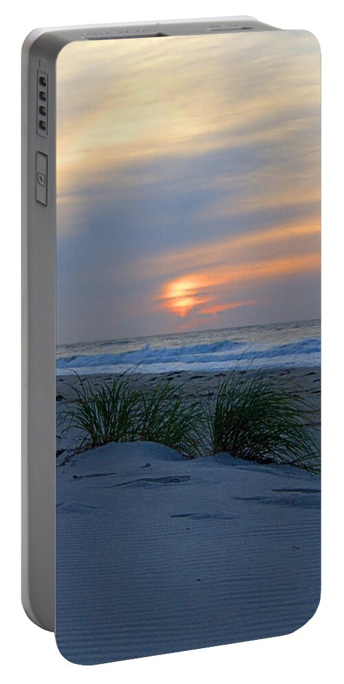 Sunrise Portable Battery Charger featuring the photograph Morning Beach by Newwwman
