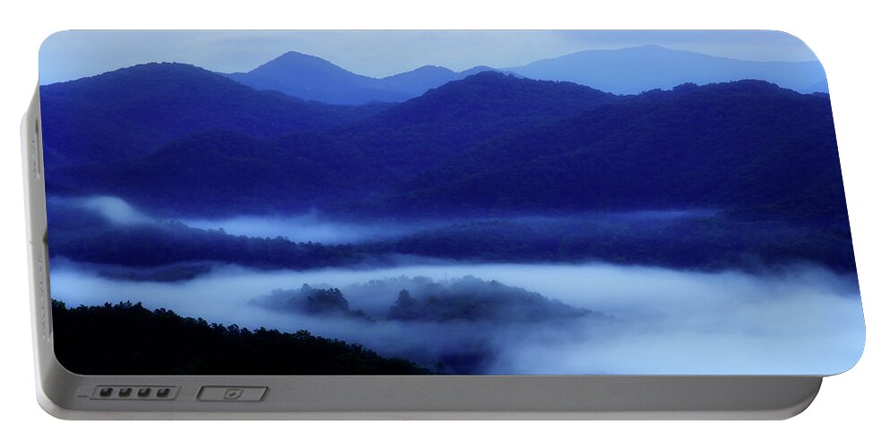 Smoky Mountains Portable Battery Charger featuring the photograph Morning Blush by Mike Eingle