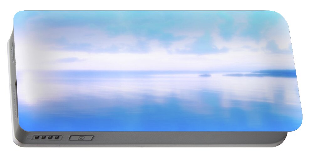 Morning By The Sea Portable Battery Charger featuring the digital art Morning By the Sea by Randy Steele