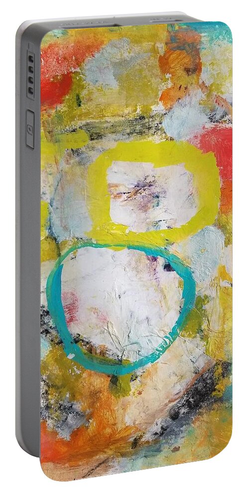 Abstract Portable Battery Charger featuring the painting Morning Calm by Patricia Byron