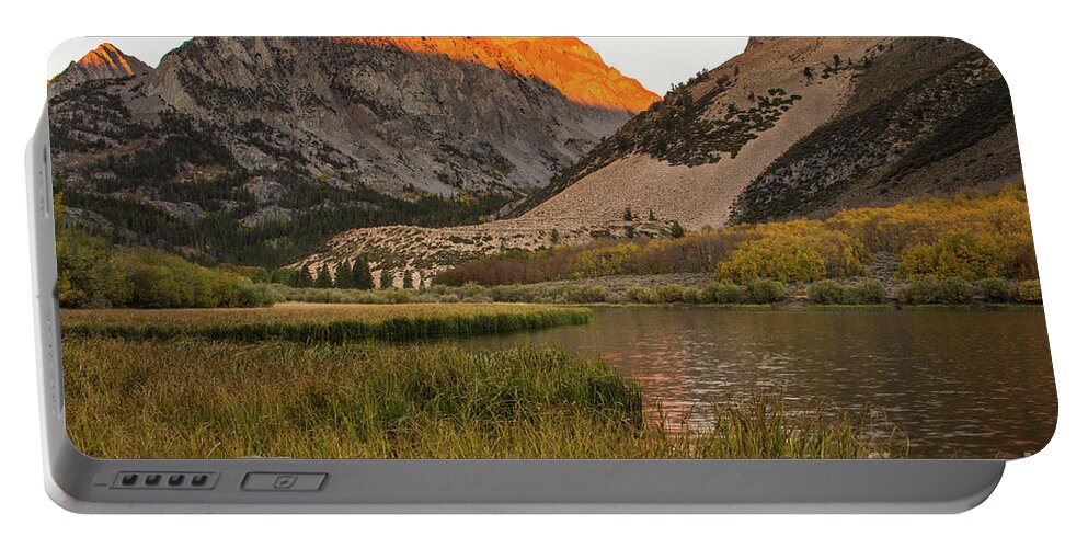 Mountains Portable Battery Charger featuring the photograph Morning Glow by Brandon Bonafede