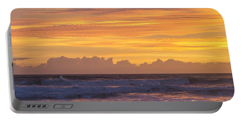 Photography Portable Battery Charger featuring the photograph Morning Glow Daytona Beach Shores Florida by Julianne Felton