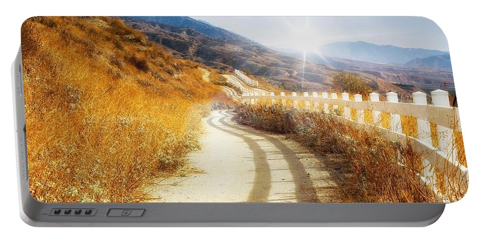 Hike Portable Battery Charger featuring the photograph Morning Hike by Alison Frank