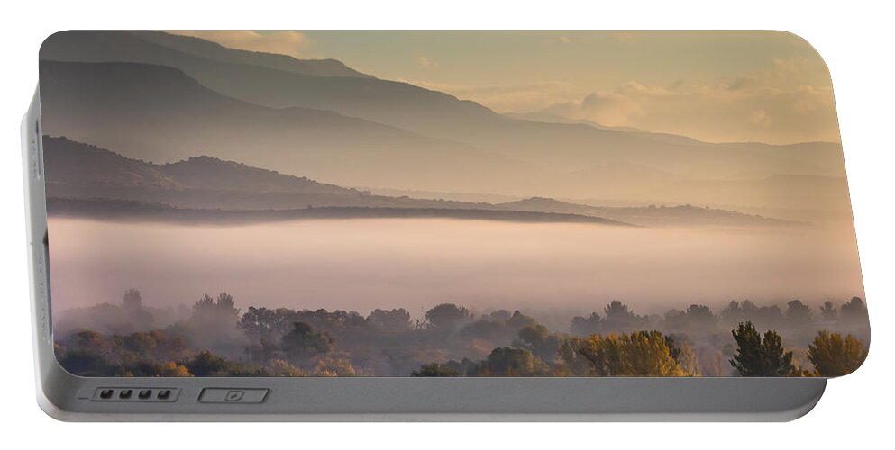 Peaceful Portable Battery Charger featuring the photograph Morning Light by Gary Migues