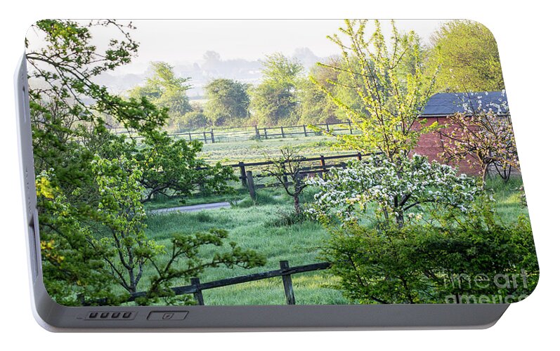 Mist Portable Battery Charger featuring the photograph Morning mist in Malmesbury by Sheila Smart Fine Art Photography