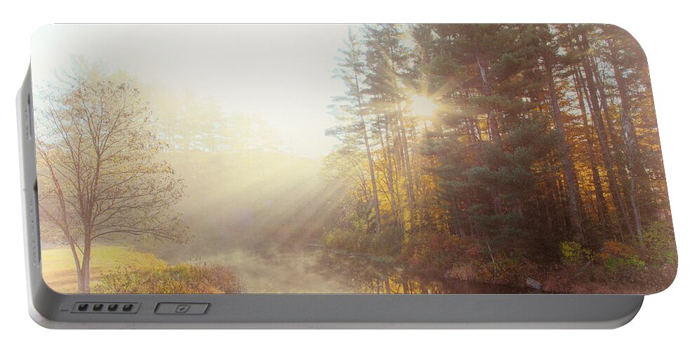Morning Speaks Portable Battery Charger featuring the photograph Morning Speaks by Karol Livote