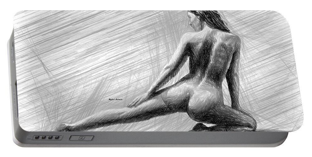 Art Portable Battery Charger featuring the digital art Morning Stretch by Rafael Salazar