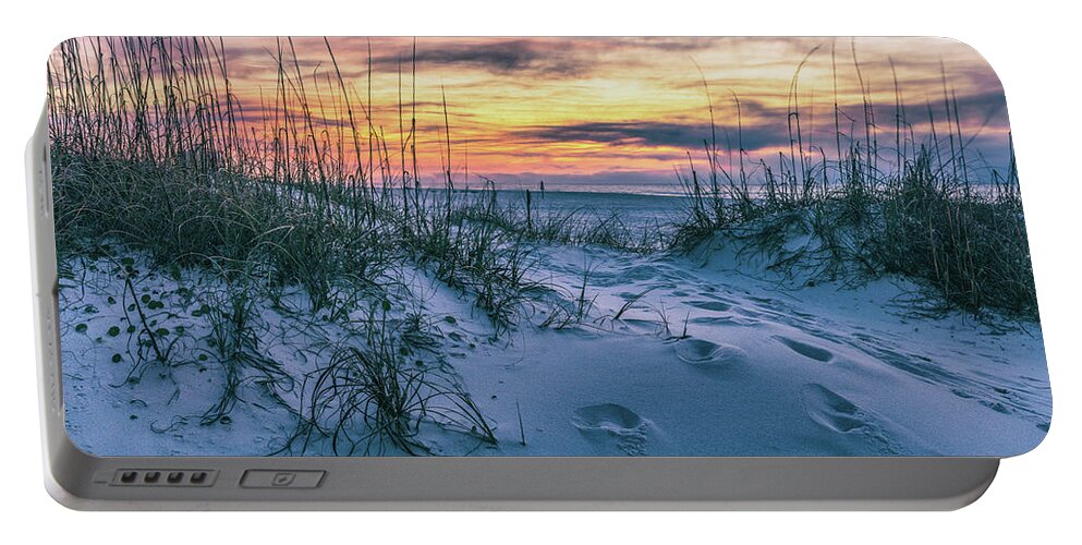 Alabama Portable Battery Charger featuring the photograph Morning sunrise at the Beach by John McGraw