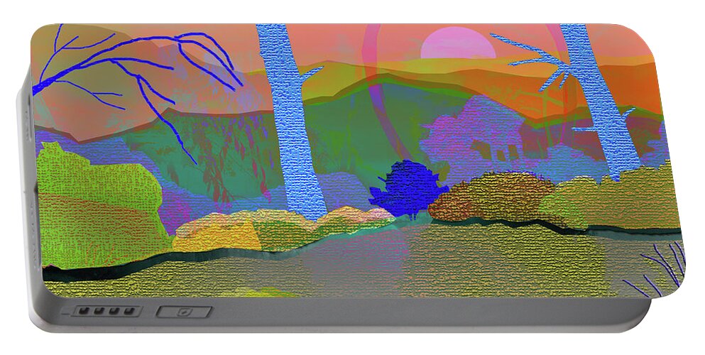 Digital Portable Battery Charger featuring the digital art Morning Sunrise by Rod Whyte