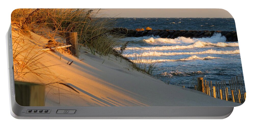 Sesuit West Portable Battery Charger featuring the photograph Morning's Light - Cape Cod Bay by Dianne Cowen Cape Cod Photography