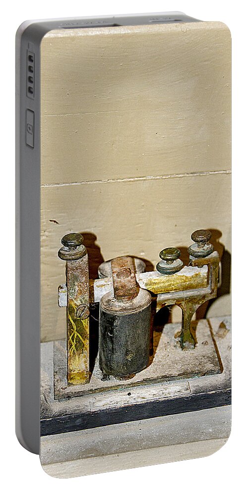 Vintage Portable Battery Charger featuring the photograph Morse Code in Key West by Bob Slitzan